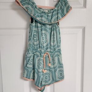 Matilda Jane Teal and White Textured Blouse